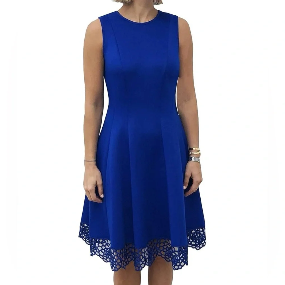 Donna Ricco Royal Blue Midi Dress - Picture 1 of 5
